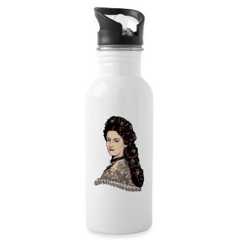 Kaiserin Elisabeth von Österreich - Hipster Sissi - Trinkflasche mit integriertem Trinkhalm - Weiß - Rechts