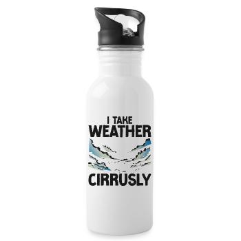 Meteorologist Weather Forecast - Water bottle with straw - white - Right