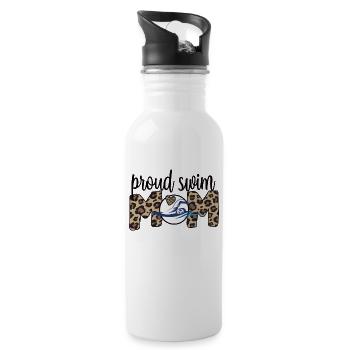Maman natation Mère de nageuse Maman Natation - Gourde avec paille intégrée - blanc - Droite
