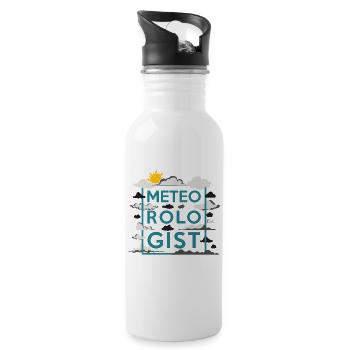 Meteorologist Weather Forecast - Water bottle with straw - white - Right