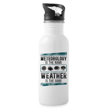 Meteorologist Weather Forecast - Water bottle with straw - white - Right