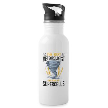 Meteorologist Weather Forecast - Water bottle with straw - white - Right