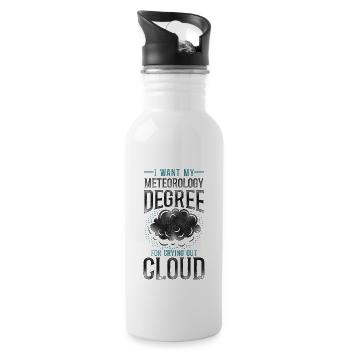 Meteorologist Weather Forecast - Water bottle with straw - white - Right