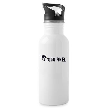 Écureuil Écureuil gris Écureuil écureuil - Gourde avec paille intégrée - blanc - Droite