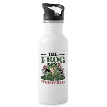 The Frog Whisperer - Water bottle with straw - white - Right