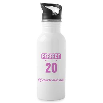 Suis-je parfait à 20 ans 20 ans - Gourde avec paille intégrée - blanc - Droite