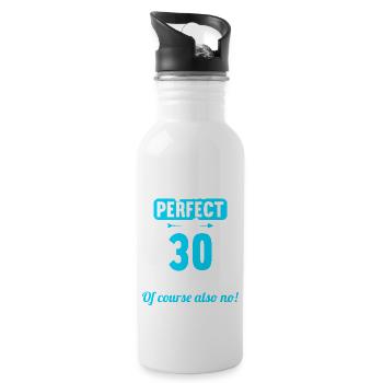 Am I perfect at 30 years 30th birthday - Water bottle with straw - white - Right