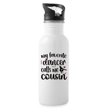 Proud Dance Cousin Of a Dancer Cousin Dancer - Water bottle with straw - white - Right