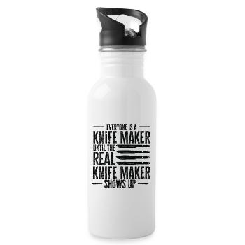Knifemaking Knife Making Bladesmith Smithing Knife - Water bottle with straw - white - Right