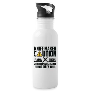 Knifemaking Knife Making Bladesmith Smithing Knife - Water bottle with straw - white - Right