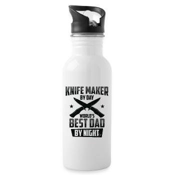 Knifemaking Knife Making Bladesmith Smithing Knife - Water bottle with straw - white - Right