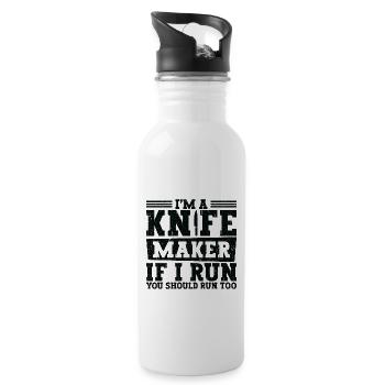 Knifemaking Knife Making Bladesmith Smithing Knife - Water bottle with straw - white - Right