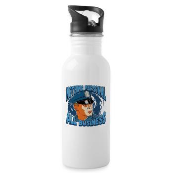 Law Enforcment Design for a Police Officer - Water bottle with straw - white - Right