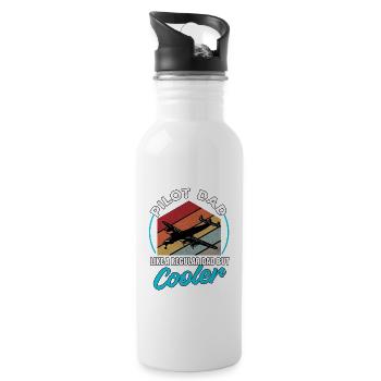 Pilote d’avion Volant Père Cooler I Cadeau - Gourde avec paille intégrée - blanc - Droite