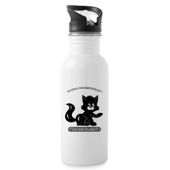 T'es pas un chat ! - Gourde avec paille intégrée - blanc - Droite