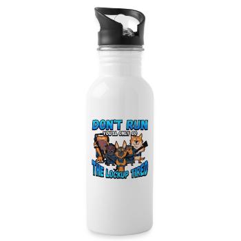 Law Enforcement Design for a Police Officer - Water bottle with straw - white - Right