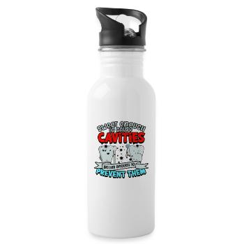 Sweet enough to cause cavities skilled enough to - Water bottle with straw - white - Right