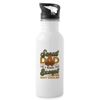 Scout Dad like a normal dad, only much cooler - Water bottle with straw - white - Right