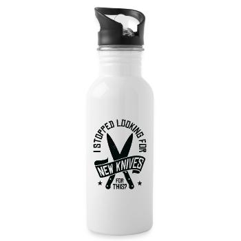 Knifemaking Knife Making Bladesmith Smithing - Water bottle with straw - white - Right