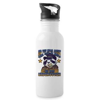 Law Enforcement Design for a Police Officer - Water bottle with straw - white - Right