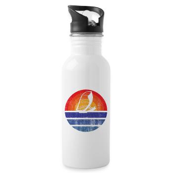 Windsurfer Surf Kitesurfer Windsurfing Cadeau - Gourde avec paille intégrée - blanc - Droite