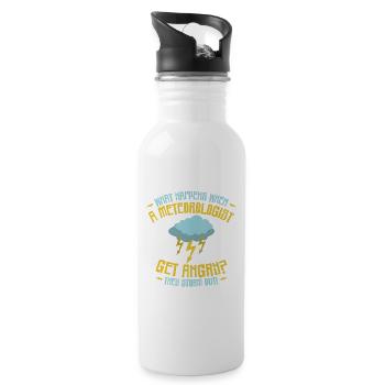 Storm Hunter Tornados Storm Chaser Gift - Water bottle with straw - white - Right