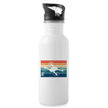My Drones Teaches Me How To Enjoy Life - Water bottle with straw - white - Right