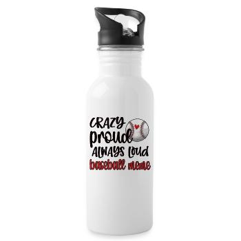 Fiers mèmes Grand-mère du joueur de baseball mème de baseball - Gourde avec paille intégrée - blanc - Droite