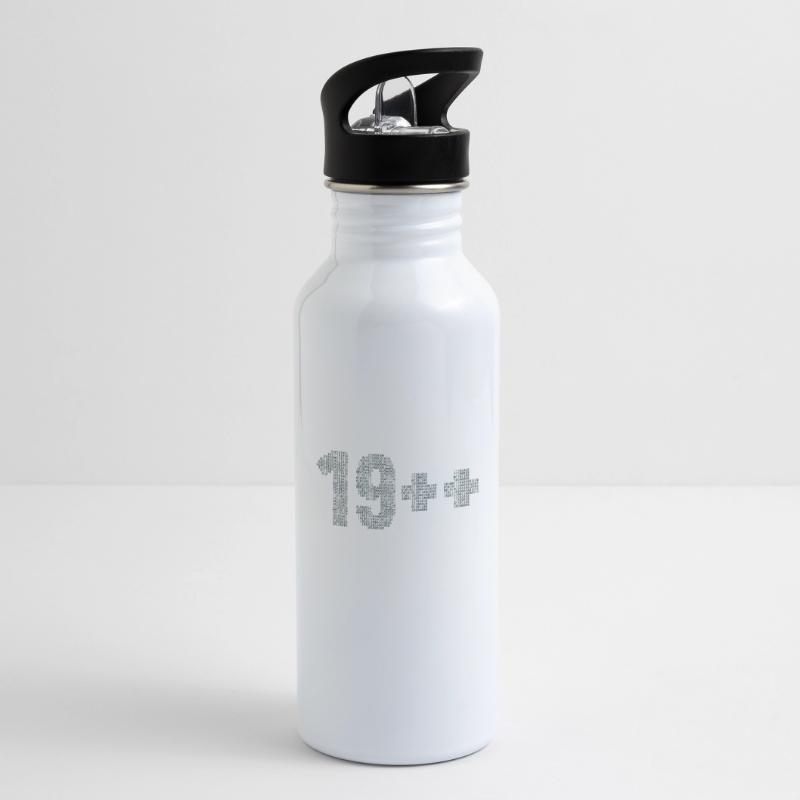 19++ Software Developer Full Stack Coder 20th Water bottle with straw