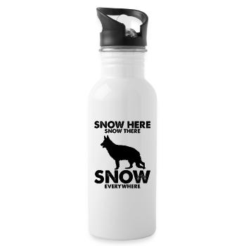 Design German Shepherd Police Design - Water bottle with straw - white - Right