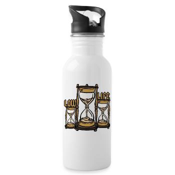 Low Life Hourglass - Water bottle with straw - white - Right
