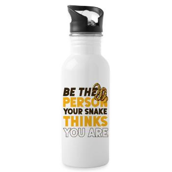 Snake Serpent Be The Person Your - Water bottle with straw - white - Right