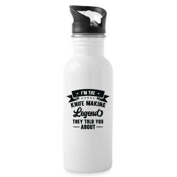 Knifemaking Knife Making Bladesmith Smithing Knife - Water bottle with straw - white - Right