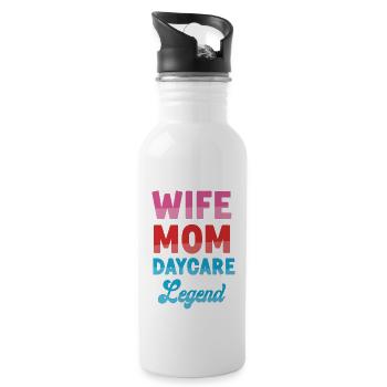 Childcare Daycare Provider Teacher - Water bottle with straw - white - Right