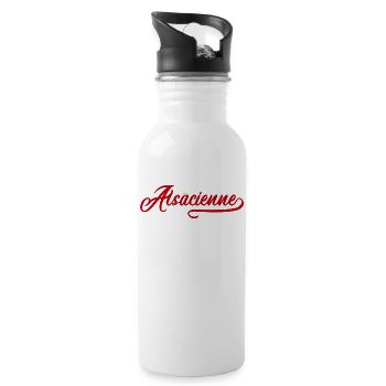 Elsässisch - Trinkflasche mit integriertem Trinkhalm - Weiß - Rechts