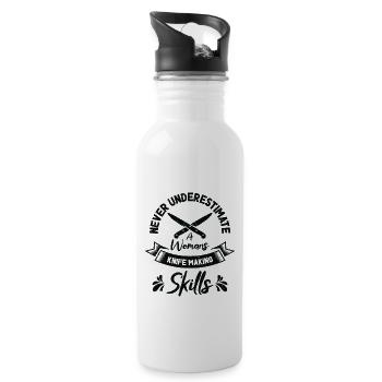 Knifemaking Knife Making Bladesmith Smithing Knife - Water bottle with straw - white - Right
