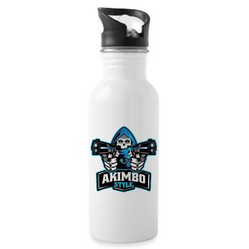 Akimbo style - Water bottle with straw - white - Right