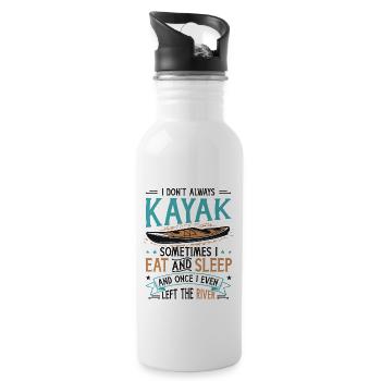 Don't Always Kajak River Kajak - Trinkflasche mit integriertem Trinkhalm - Weiß - Rechts