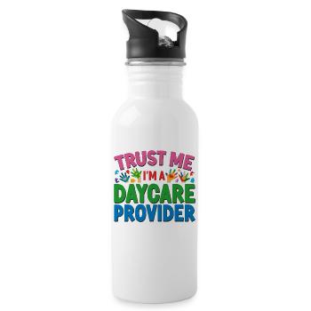 Childcare Daycare Provider Teacher - Water bottle with straw - white - Right