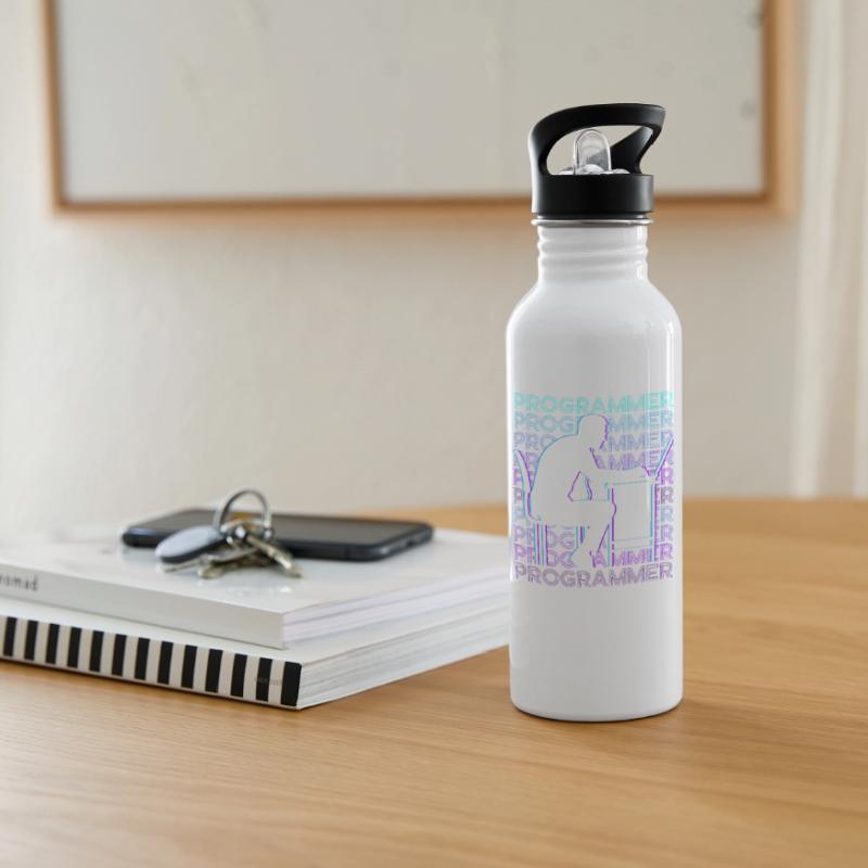 Programmer Computer Programming Encoding Gee Water bottle with straw