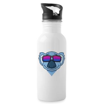 Bisexual Koala Bisexuality Gift - Water bottle with straw - white - Right