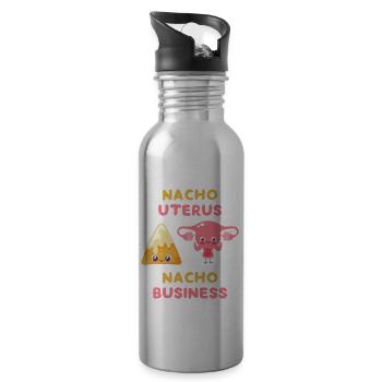 Nacho Utérus Nacho Business - Gourde avec paille intégrée - argent clair - Droite