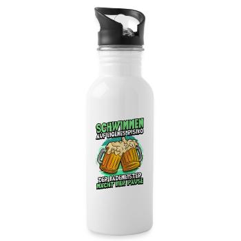 Rettungsschwimmer Bademeister - Trinkflasche mit integriertem Trinkhalm - Weiß - Rechts