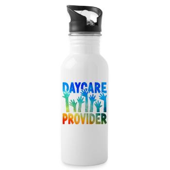 Childcare Daycare Provider Teacher - Water bottle with straw - white - Right