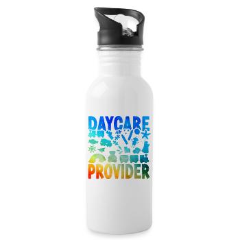 Childcare Daycare Provider Teacher - Water bottle with straw - white - Right