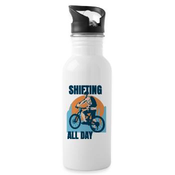 Bike shifting - Water bottle with straw - white - Right