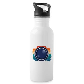 Photos Camera Lens Photography - Water bottle with straw - white - Right