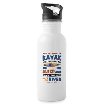 Don't Always Kajak River Kajak - Trinkflasche mit integriertem Trinkhalm - Weiß - Rechts