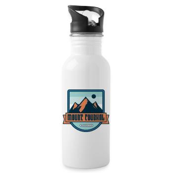 Berg Toubkal - Marokko - Trinkflasche mit integriertem Trinkhalm - Weiß - Rechts