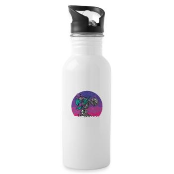 Vergessen Sie Spielzeug Ich will einfach nur fahre - Trinkflasche mit integriertem Trinkhalm - Weiß - Rechts